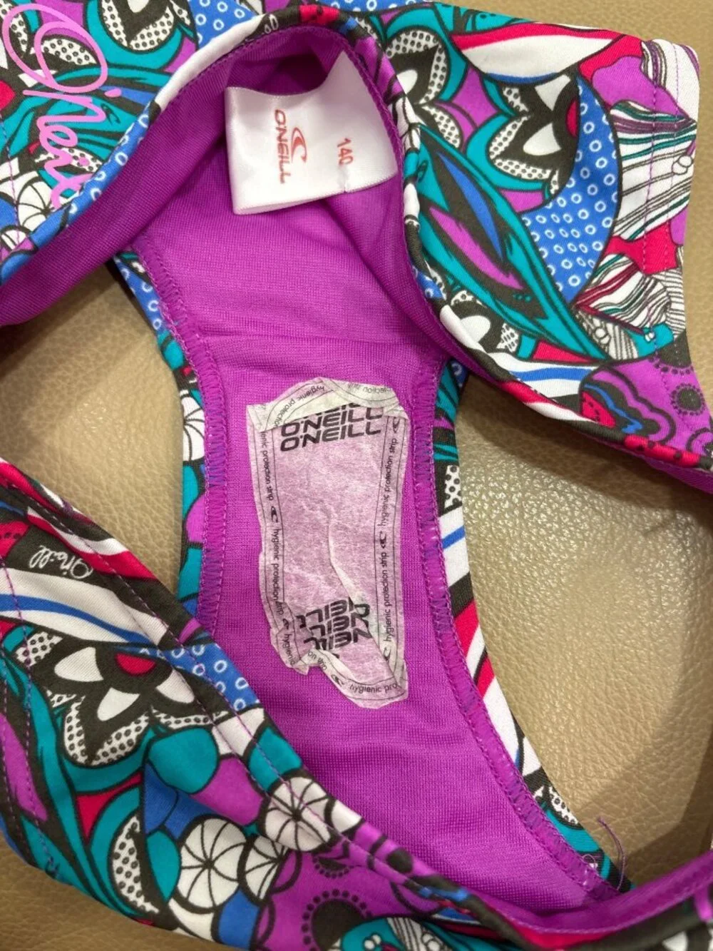 O'Neill 140 Girls Bikini Bottoms Multicolor Floral Print New Kitschy Beach NWOT